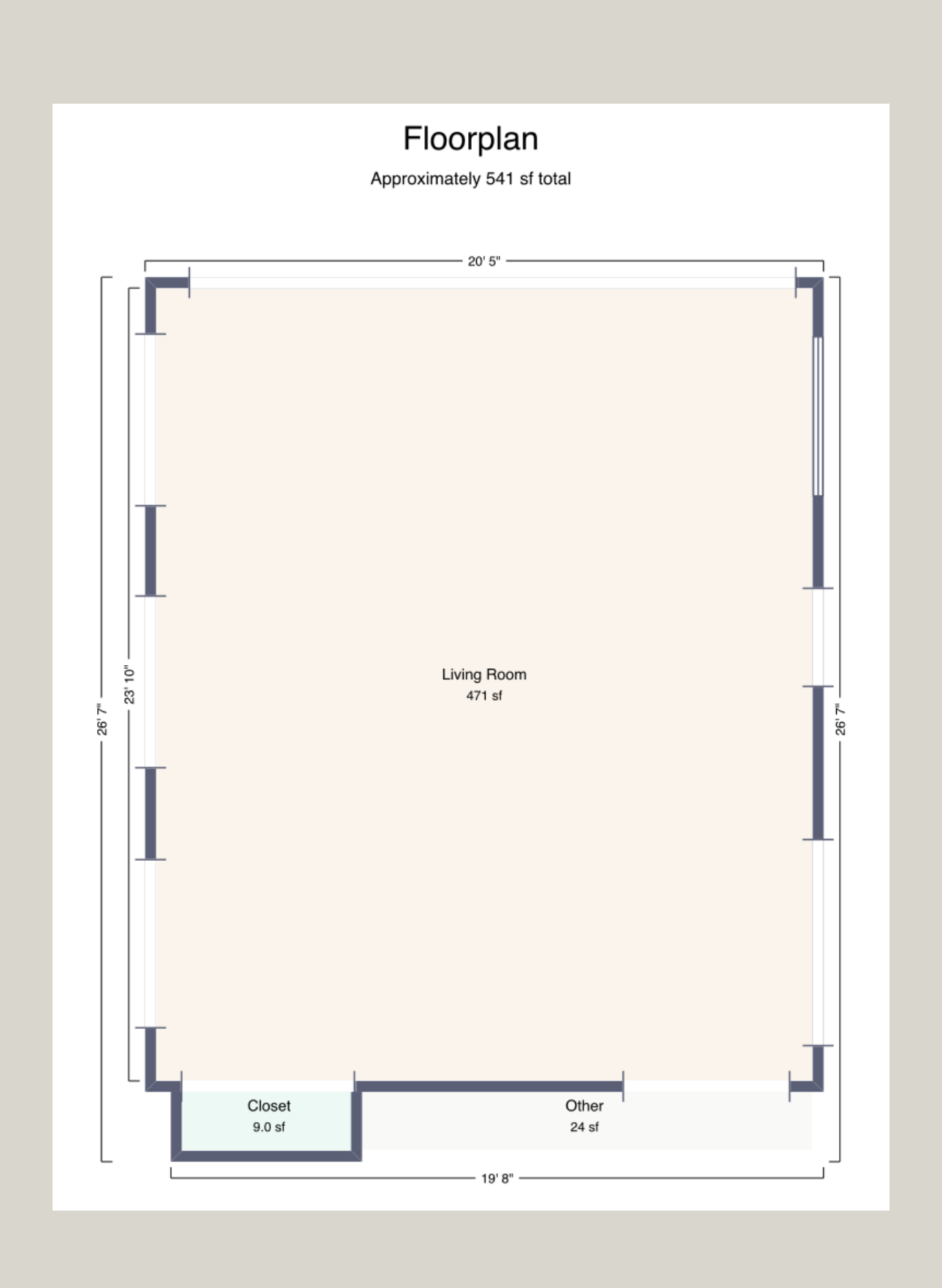 Meadow Lake great room floor plan.